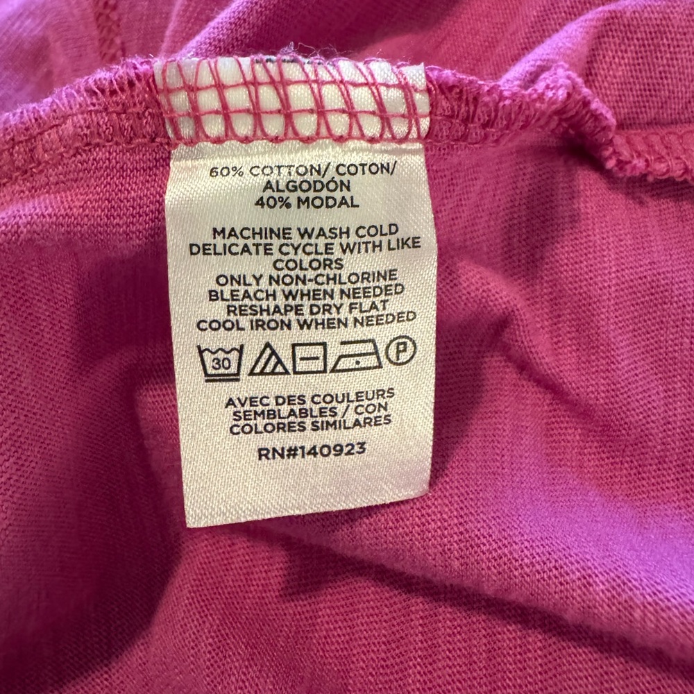 LOFT Outlet Magenta Short Sleeve Tee - Picture 4 of 4